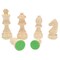 WE Games Black Stained Wood Staunton Weighted Chess Pieces, 3 in. King